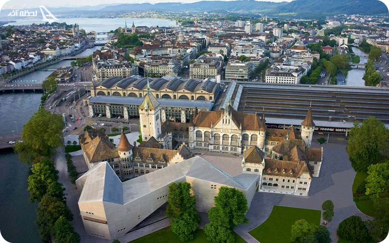 نمای موزه ملی سوئیس در شهر زوریخ