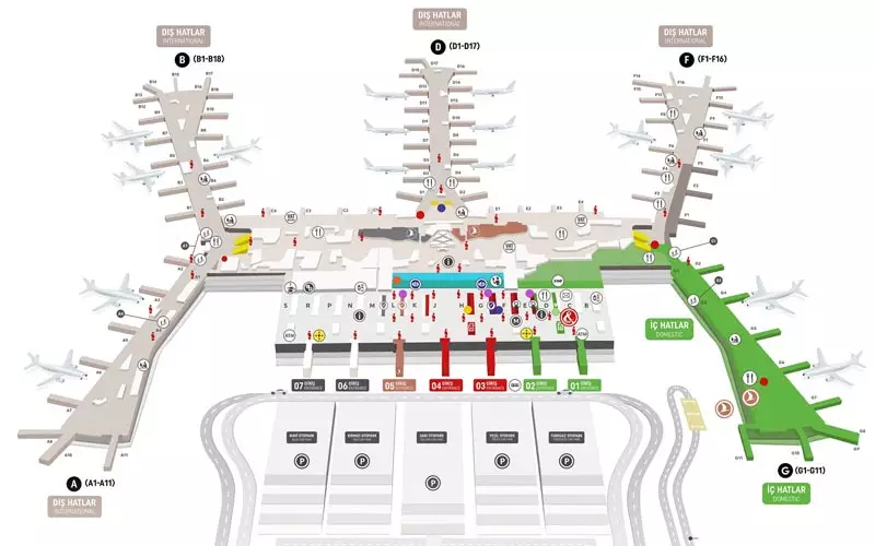 نقشه فرودگاه استانبول