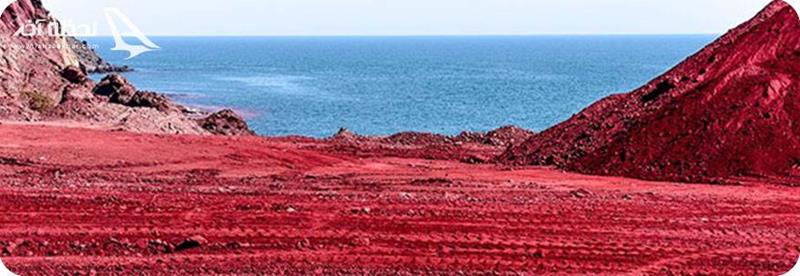 ساحل زیبای سرخ هرمز