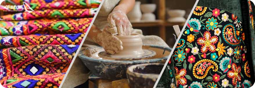 سفالگری و پارچه های سنتی اصفهان