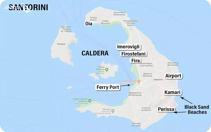 نقشه سانتورینی