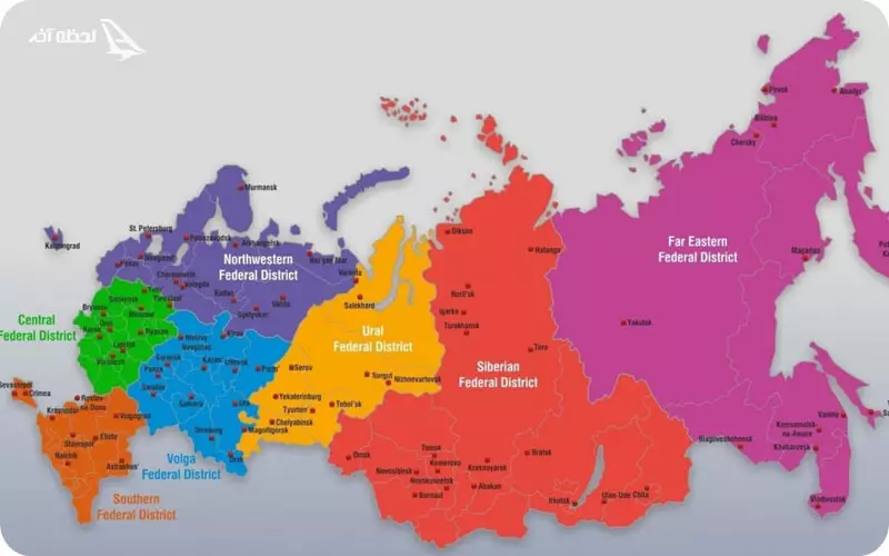 نقشه زبانهای روسیه