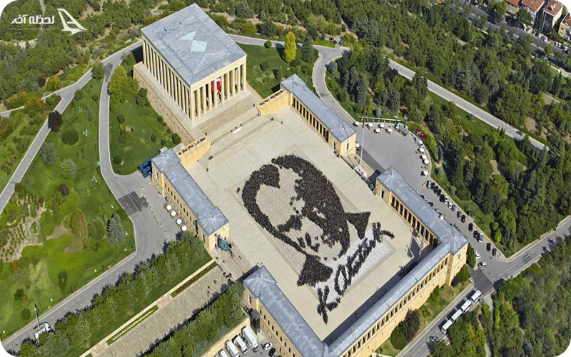 نمای بالا از آارمگاه آتاتورک