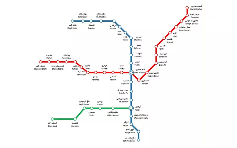 نقشه مترو اصفهان
