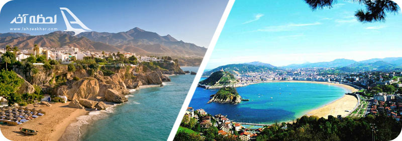 عکس سواحل اسپانیا ساحل سن سباستیان و ساحل  لاکونچا 