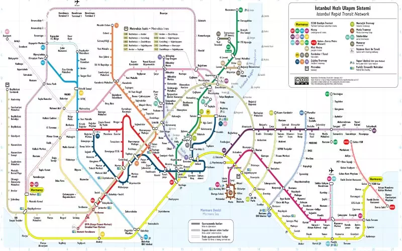 نقشه مترو استانبول