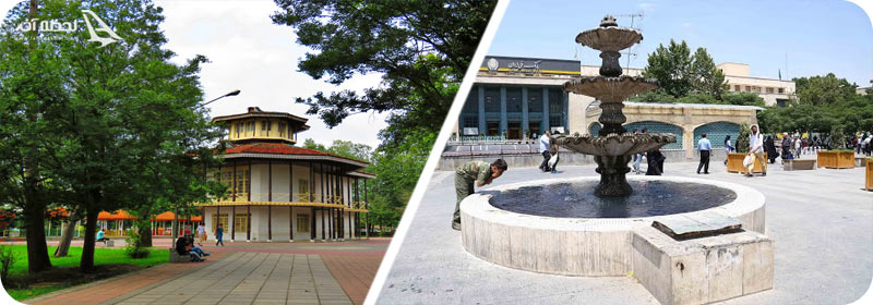 سبزه میدان و باغ محتشم و عمارت کلاه فرنگی