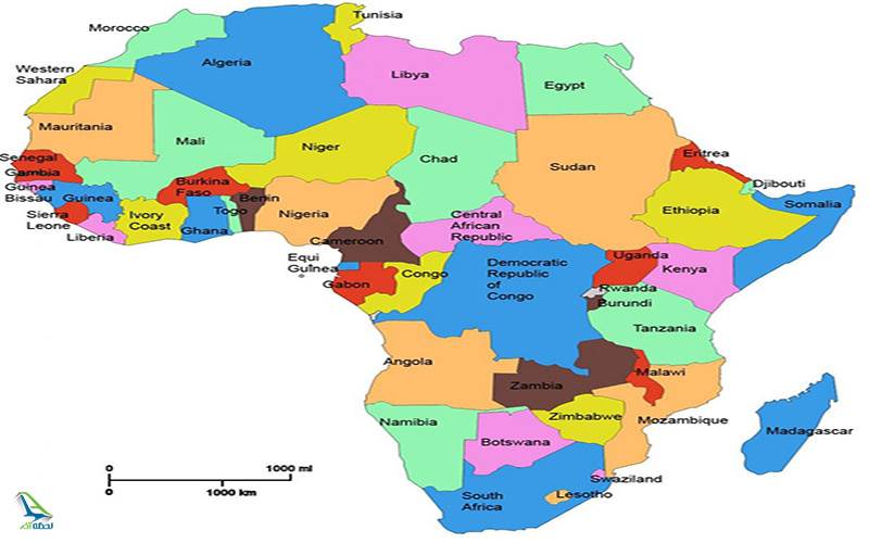 نقشه قاره آفریقا