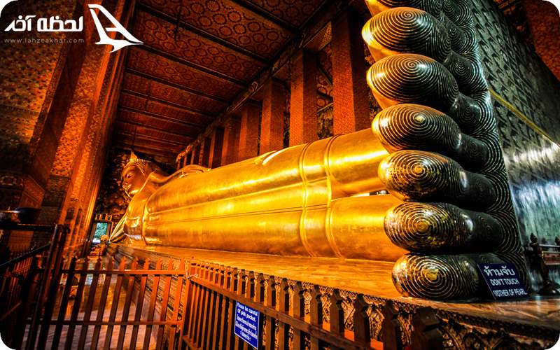 مجسمه بودای خوابیده وات فو، تایلند