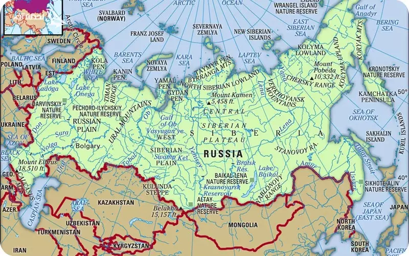 نقشه روسیه