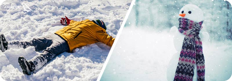 برف بازی در شهر تهران