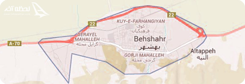 نقشه بهشهر