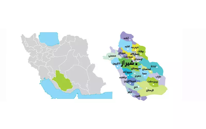 نقشه شیراز