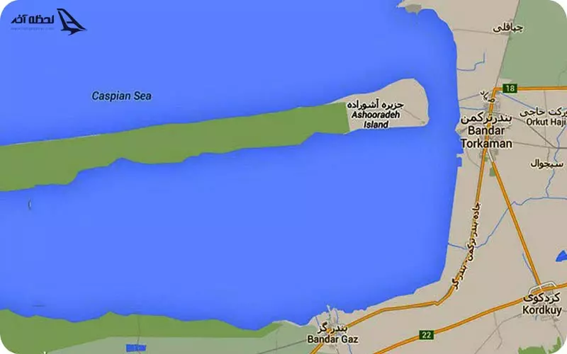 نقشه جزیره آشوراده