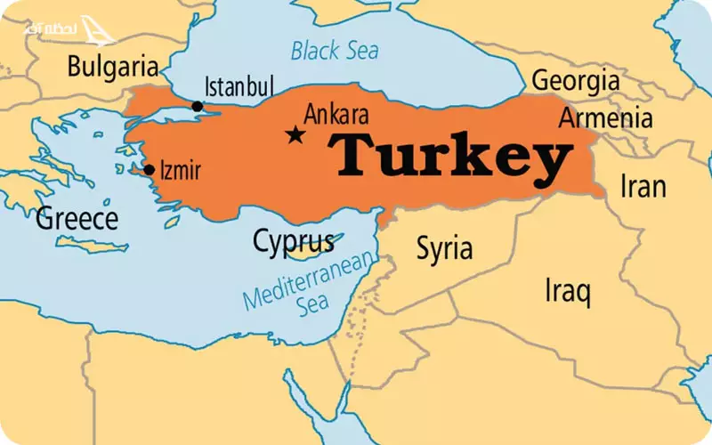 موقعیت جغرافیایی ترکیه