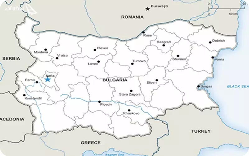نقشه بلغارستان