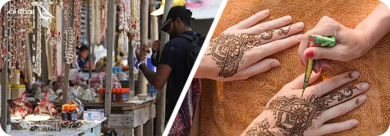 نقاشی با حنا و صنایع دستی ناز