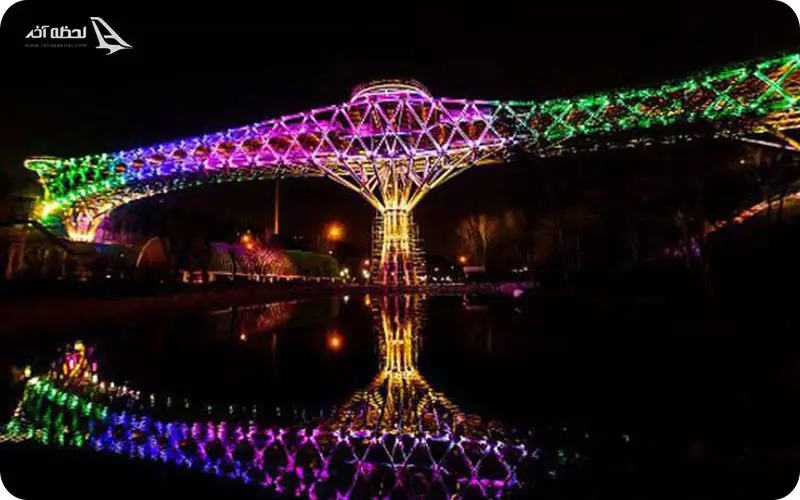 پل طبیعت در شب!