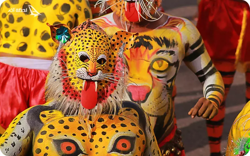 رقص ببر ها در کرالا