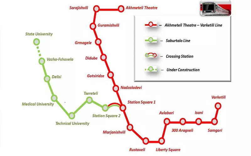 نقشه مترو تفلیس