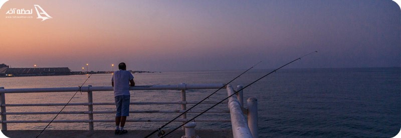 ماهیگیری در اسکله کیش