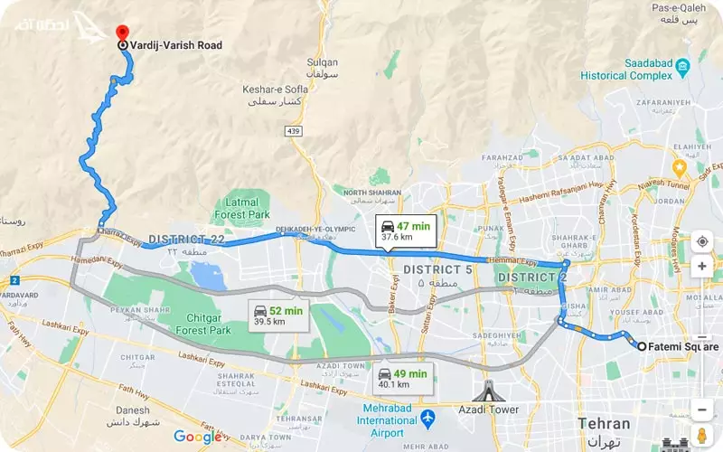 مسیر روستای وردیج