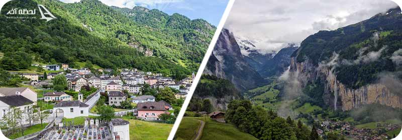 دره Lauterbrunnrn/روستای Graubunden