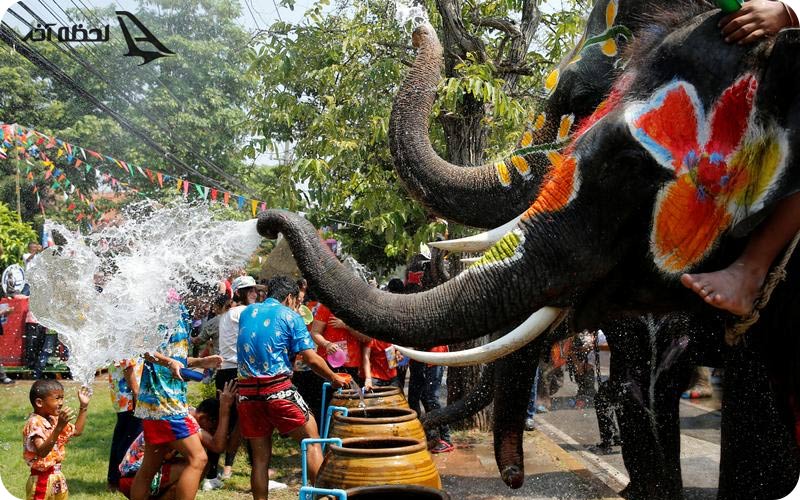 برگزاری جشن آب تایلند