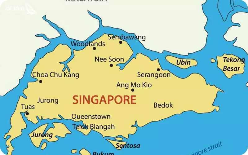 نقشه کشور سنگاپور