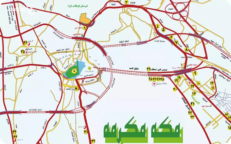 نقشه شهر مکه