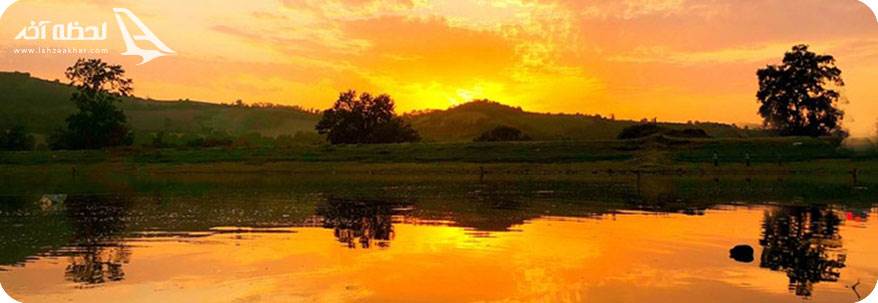 غروب زیبای دریاچه توشن