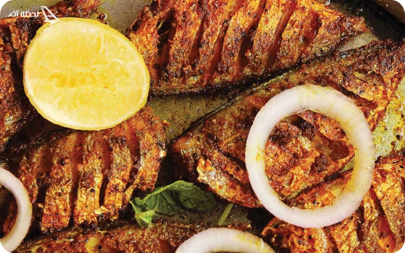 ماهی برشته غذای لذیذ قشم