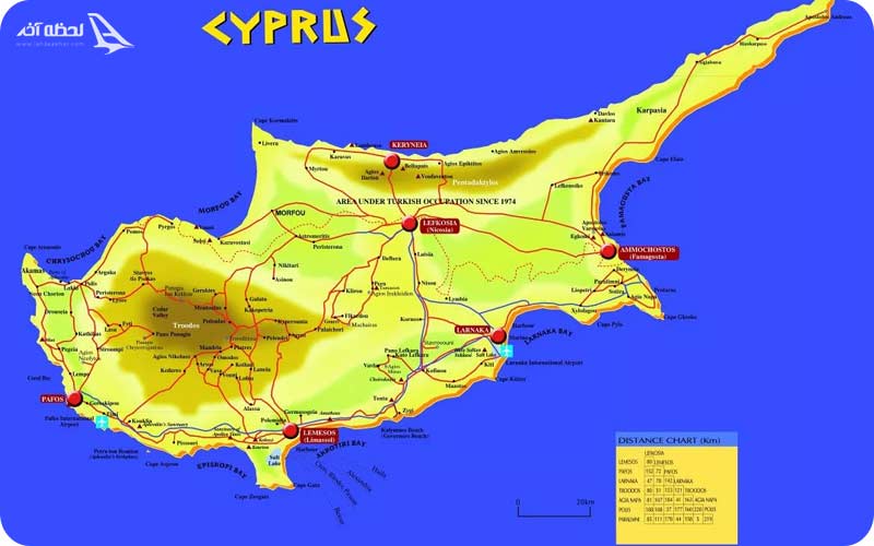 نقشه قبرس شمالی