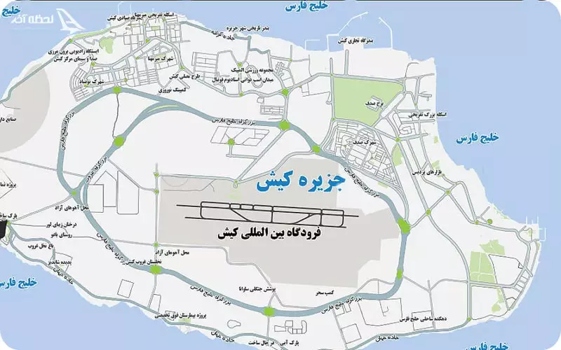 کیش در نقشه