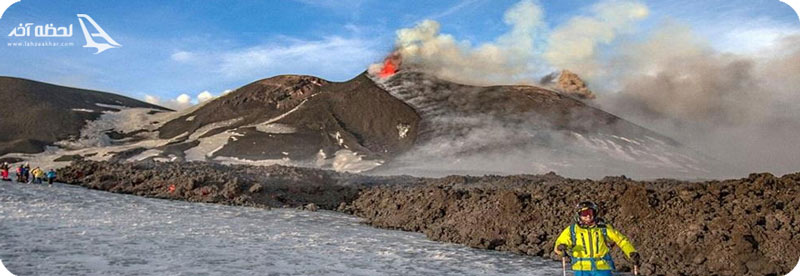 اسکی روی کوه آتشفشان