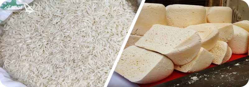 پنیر سیاهمزدگی و برنج رشت