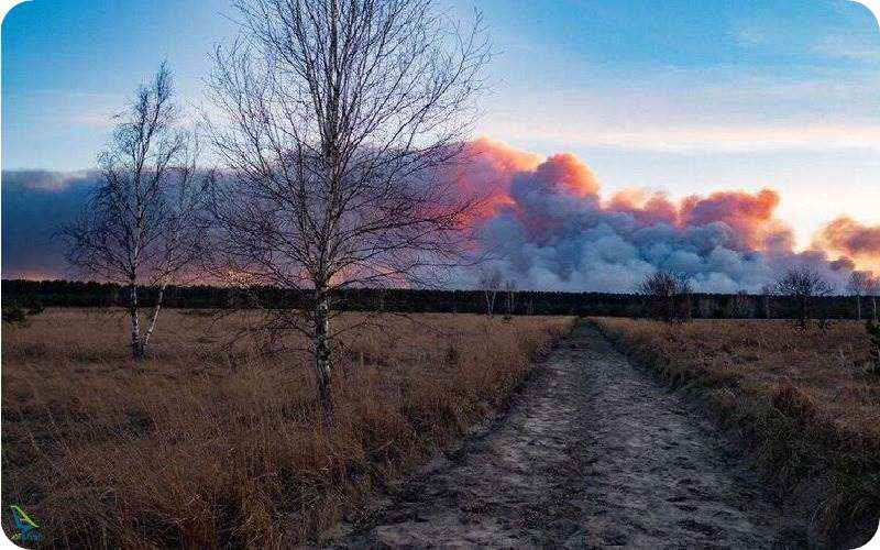 آتش سوزی در منطقه چرنوبیل