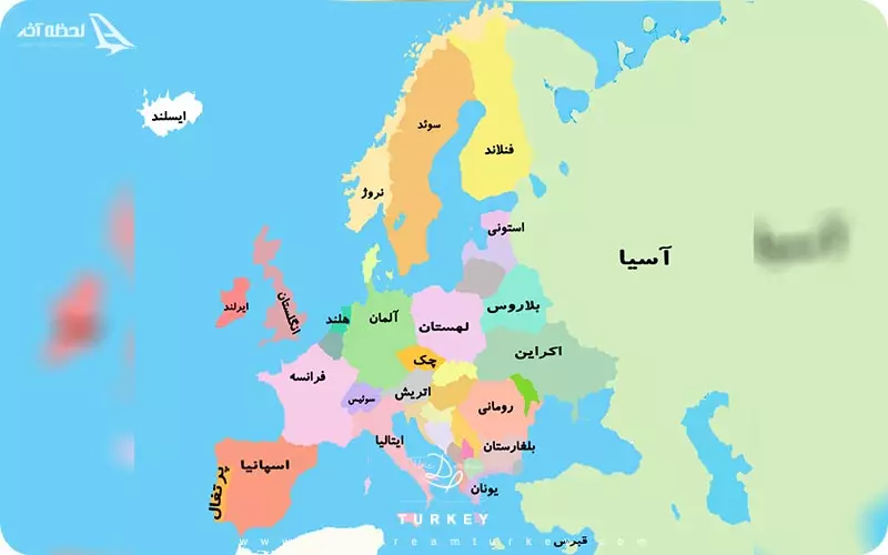 نقشه فرانسه به فارسی