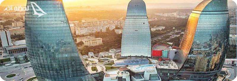 برج های شیشه ای شعله در باکو