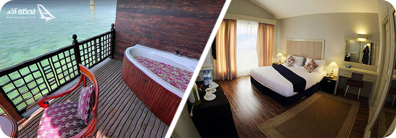 نمای اتاق های ترنج کیش