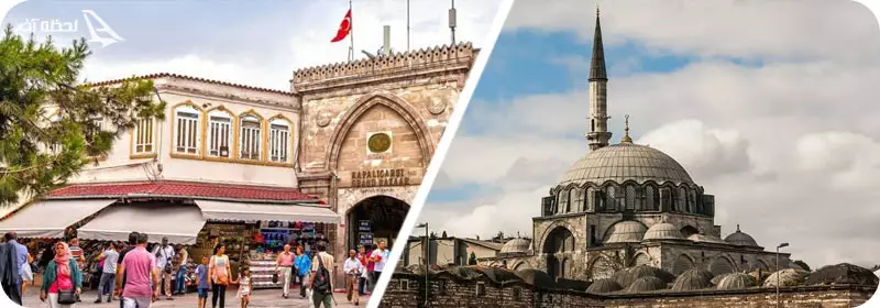 بازار بزرگ استانبول و مسجد رستم پاشا 