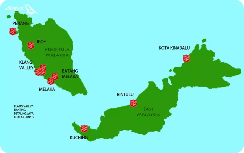 نقشه کشور مالزی