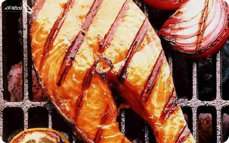 ماهی قزل آلا با سس انار