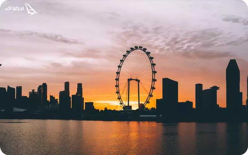 سنگاپور در غروب آفتاب