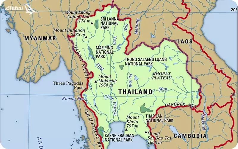 نقشه تایلند