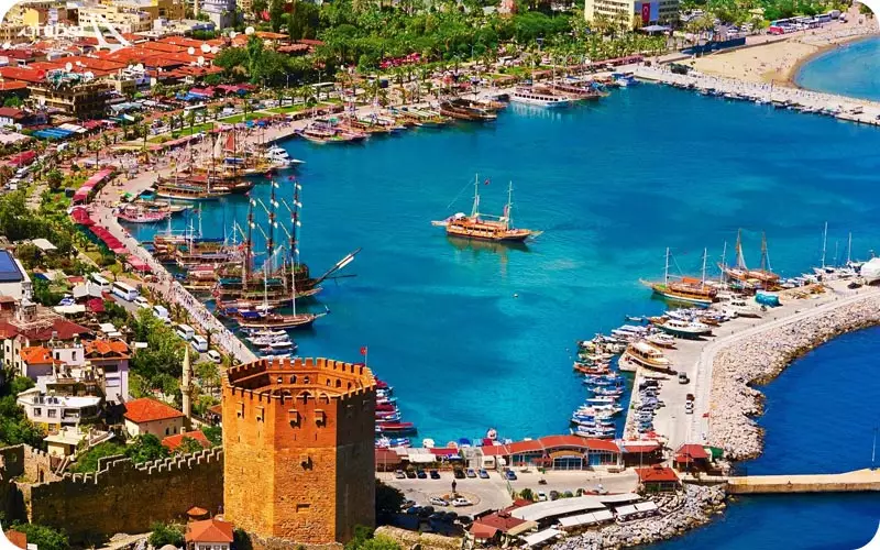 فاصله آلانیا تا آنتالیا