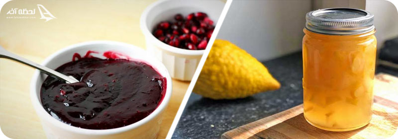 مربای بالنگ و شقاقل و رب انار رشت