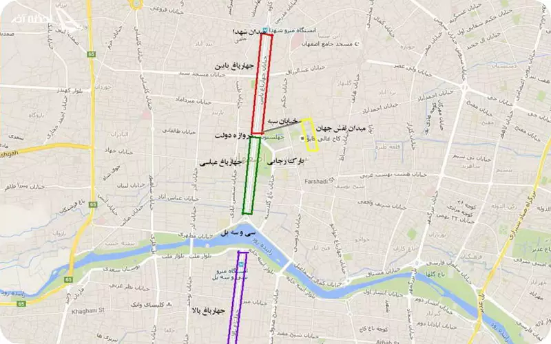 نقشه شهری اصفهان