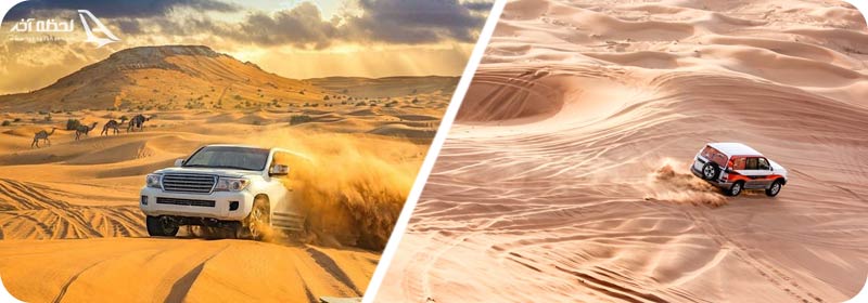لندکروز سواری روی شن در سافاری دبی