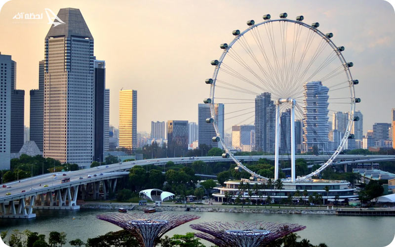 عکس بزرگ ترین چرخ و فلک سنگاپور	